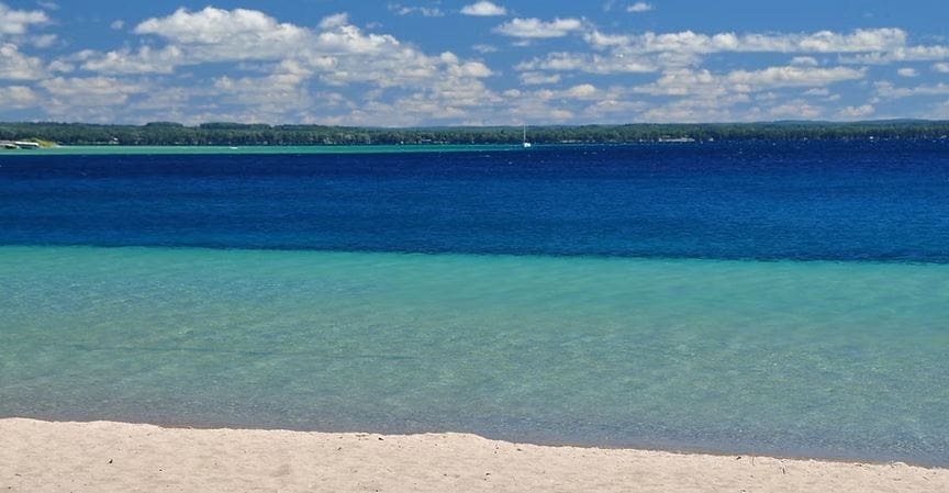 private beach view